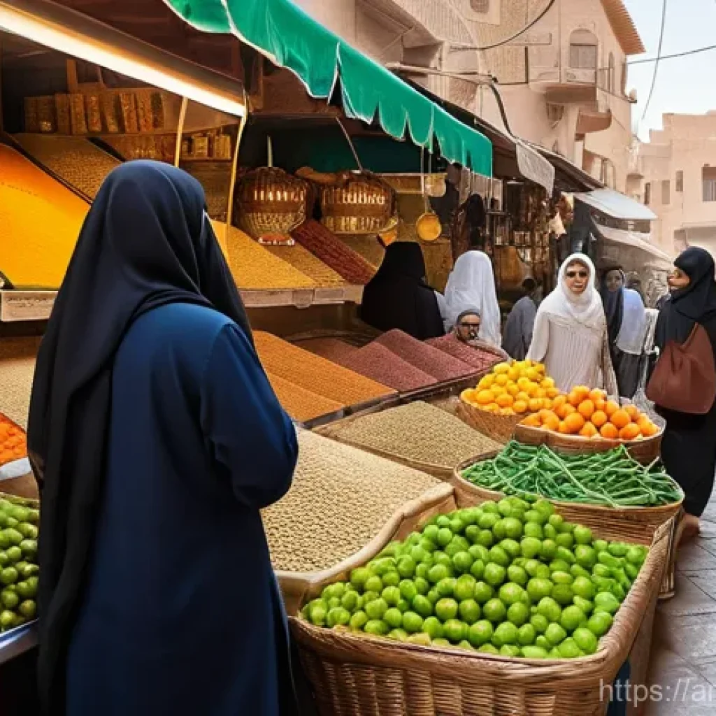 인플레이션을 견디는 포트폴리오 구성법 - **Prompt:** A concerned Arab family, consisting of a father in a thobe, a mother in a modest abaya a...